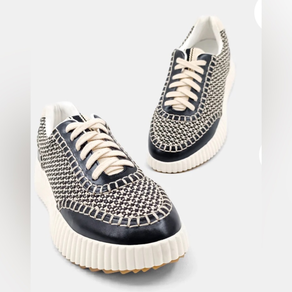 ShuShop Black woven sneakers 7 1/2